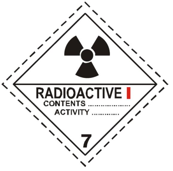 Gefahrenzettel Radiaktive Stoffe