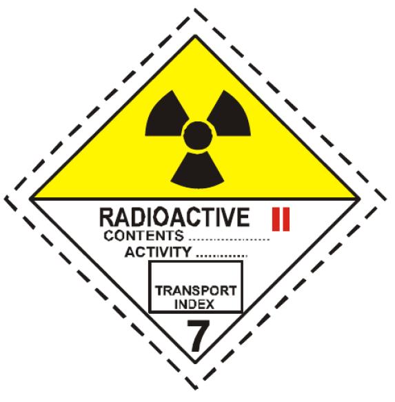 Gefahrenzettel Radiaktive Stoffe